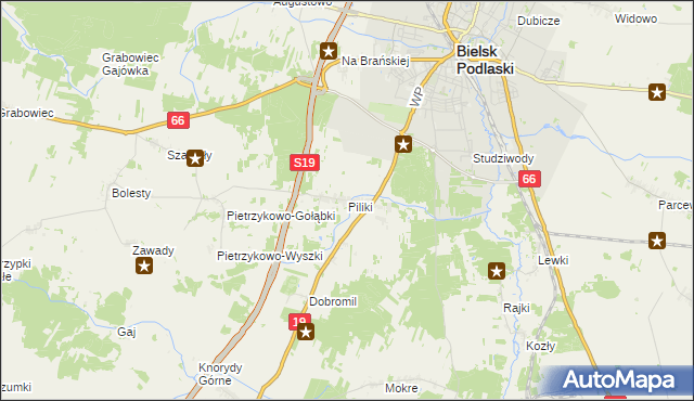 mapa Piliki, Piliki na mapie Targeo