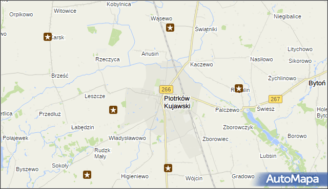 mapa Piotrków Kujawski, Piotrków Kujawski na mapie Targeo