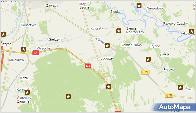 mapa Podgórze gmina Łomża, Podgórze gmina Łomża na mapie Targeo