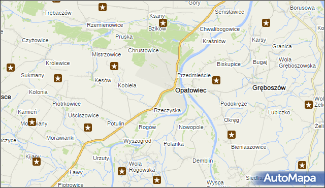 mapa Podskale gmina Opatowiec, Podskale gmina Opatowiec na mapie Targeo