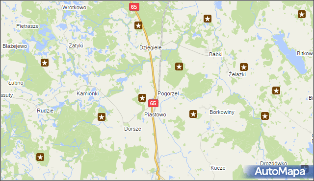 mapa Pogorzel gmina Gołdap, Pogorzel gmina Gołdap na mapie Targeo
