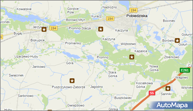 mapa Promno, Promno na mapie Targeo