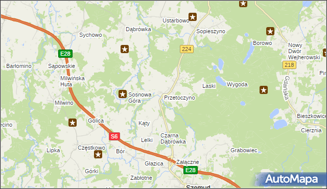 mapa Przetoczyno, Przetoczyno na mapie Targeo