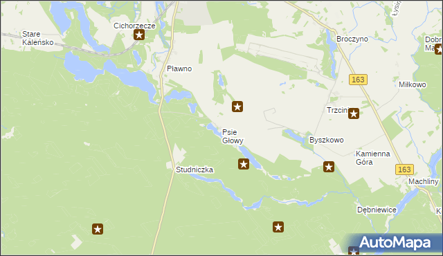 mapa Psie Głowy, Psie Głowy na mapie Targeo