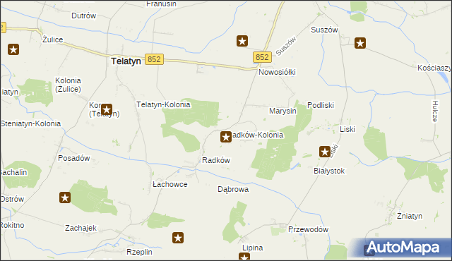 mapa Radków-Kolonia, Radków-Kolonia na mapie Targeo