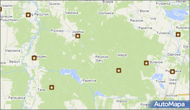 mapa Reczków Stary, Reczków Stary na mapie Targeo