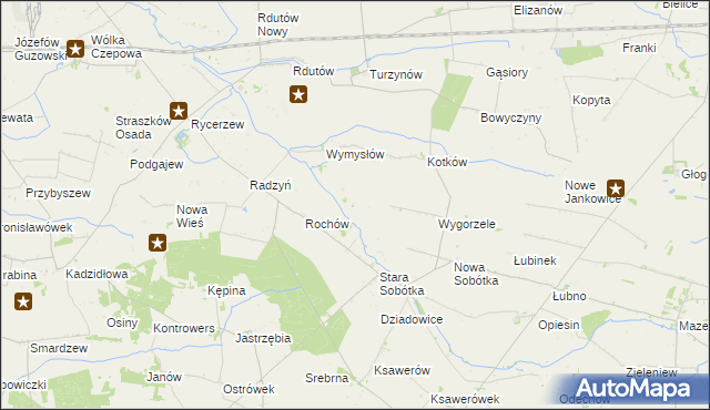 mapa Rochówek, Rochówek na mapie Targeo