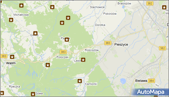mapa Rościszów, Rościszów na mapie Targeo