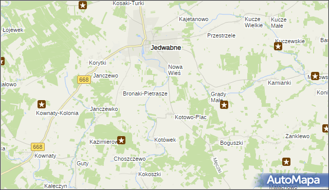 mapa Rostki gmina Jedwabne, Rostki gmina Jedwabne na mapie Targeo