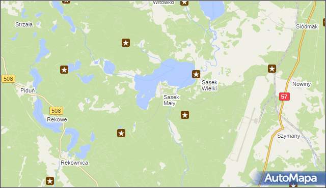 mapa Sasek Mały, Sasek Mały na mapie Targeo