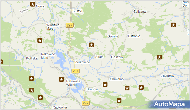 mapa Skała gmina Lwówek Śląski, Skała gmina Lwówek Śląski na mapie Targeo