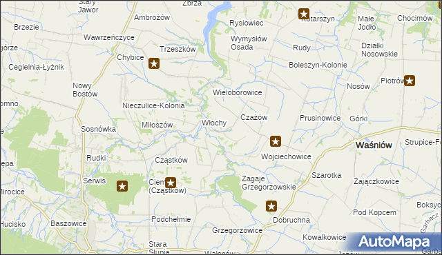 mapa Skały gmina Nowa Słupia, Skały gmina Nowa Słupia na mapie Targeo