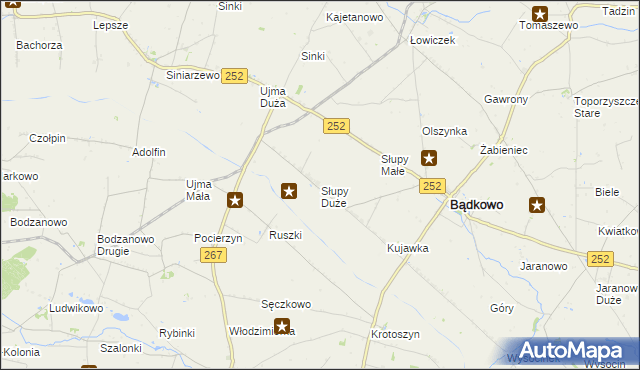 mapa Słupy Duże, Słupy Duże na mapie Targeo