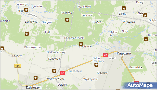 mapa Smolarnia gmina Siemkowice, Smolarnia gmina Siemkowice na mapie Targeo
