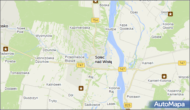 mapa Solec nad Wisłą, Solec nad Wisłą na mapie Targeo