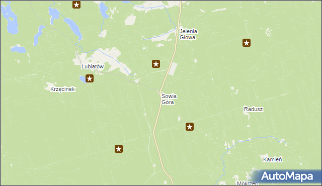 mapa Sowia Góra gmina Międzychód, Sowia Góra gmina Międzychód na mapie Targeo
