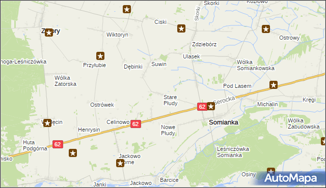 mapa Stare Płudy, Stare Płudy na mapie Targeo