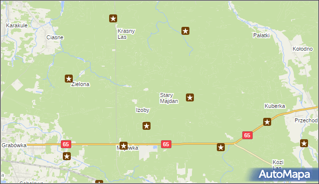 mapa Stary Majdan gmina Supraśl, Stary Majdan gmina Supraśl na mapie Targeo