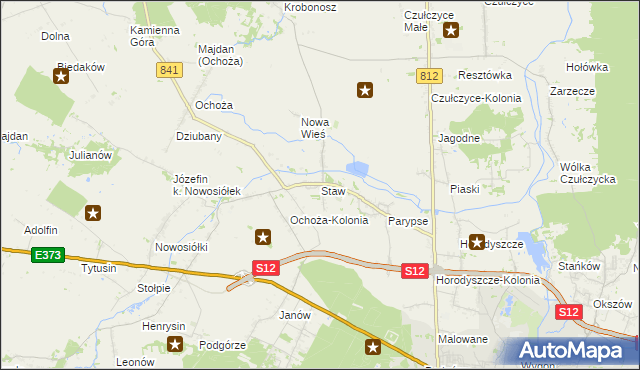 mapa Staw gmina Chełm, Staw gmina Chełm na mapie Targeo