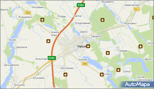 mapa Stęszew, Stęszew na mapie Targeo