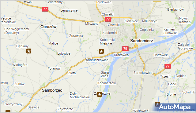 mapa Strochcice, Strochcice na mapie Targeo