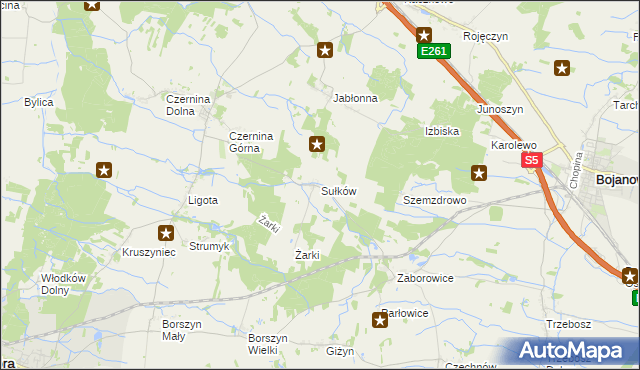 mapa Sułków gmina Góra, Sułków gmina Góra na mapie Targeo