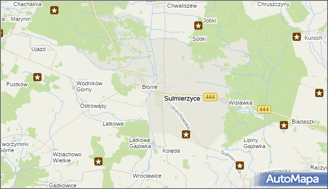 mapa Sulmierzyce powiat krotoszyński, Sulmierzyce powiat krotoszyński na mapie Targeo
