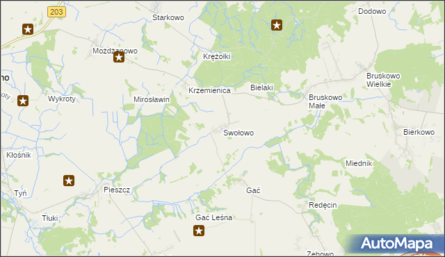 mapa Swołowo, Swołowo na mapie Targeo