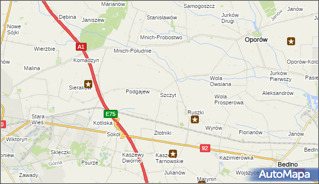 mapa Szczyt, Szczyt na mapie Targeo