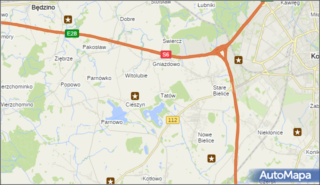 mapa Tatów, Tatów na mapie Targeo