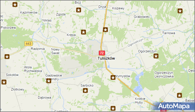 mapa Tuliszków, Tuliszków na mapie Targeo
