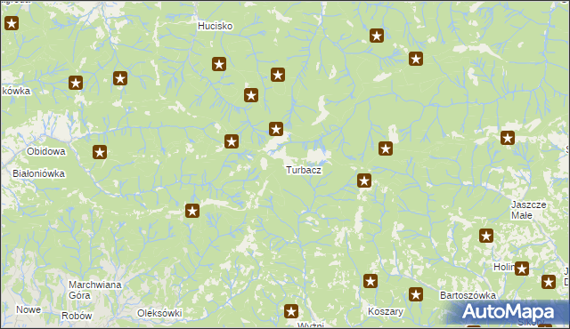 mapa Turbacz, Turbacz na mapie Targeo