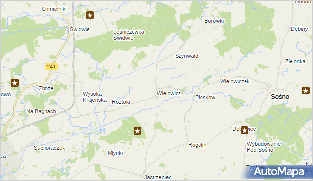 mapa Wielowicz, Wielowicz na mapie Targeo