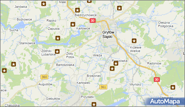 mapa Wieża, Wieża na mapie Targeo