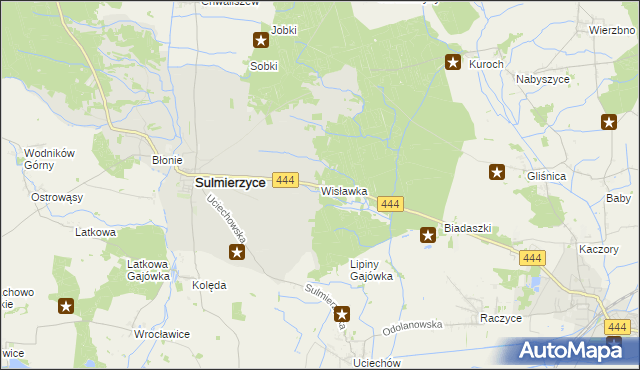 mapa Wisławka, Wisławka na mapie Targeo