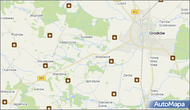 mapa Wójtowice gmina Grodków, Wójtowice gmina Grodków na mapie Targeo