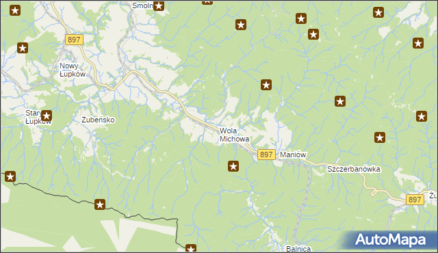mapa Wola Michowa, Wola Michowa na mapie Targeo