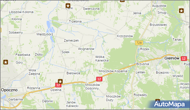 mapa Wólka Karwicka, Wólka Karwicka na mapie Targeo