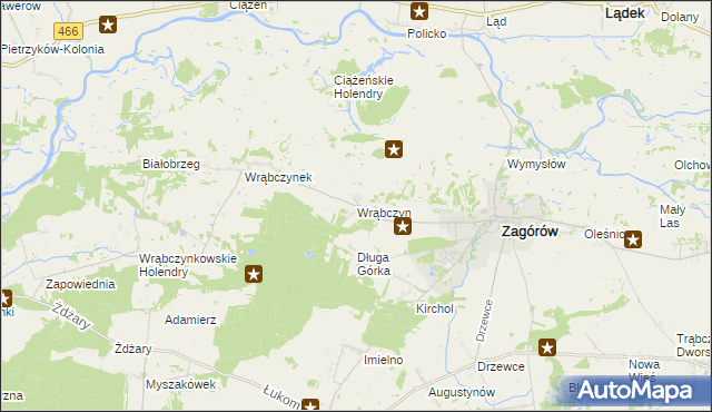 mapa Wrąbczyn, Wrąbczyn na mapie Targeo