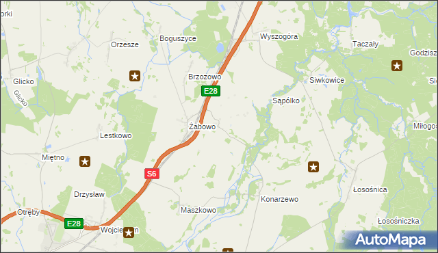 mapa Żabówko, Żabówko na mapie Targeo