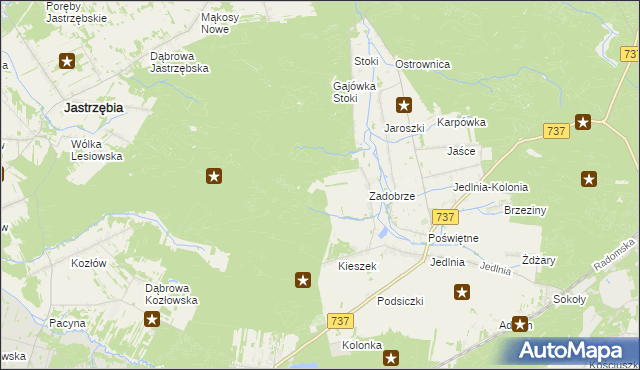 mapa Zadobrze Leśniczówka, Zadobrze Leśniczówka na mapie Targeo