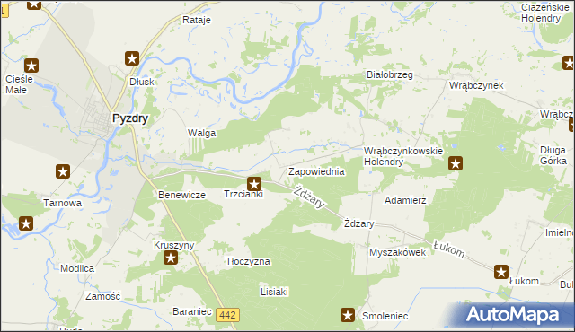 mapa Zapowiednia, Zapowiednia na mapie Targeo