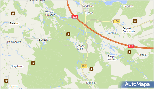 mapa Zaspy Małe, Zaspy Małe na mapie Targeo