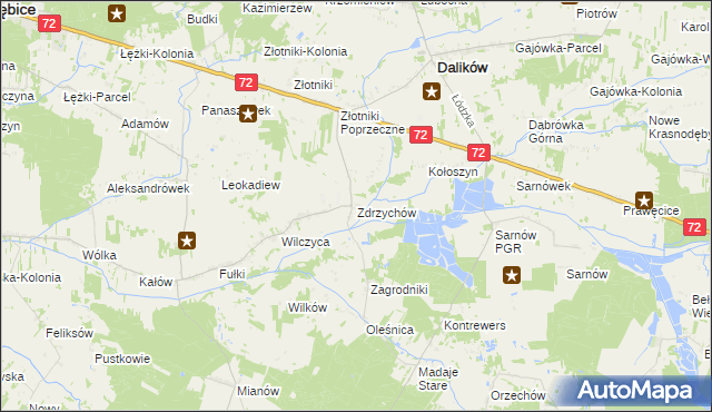 mapa Zdrzychów, Zdrzychów na mapie Targeo