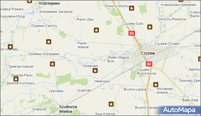 mapa Żelazy-Brokowo, Żelazy-Brokowo na mapie Targeo