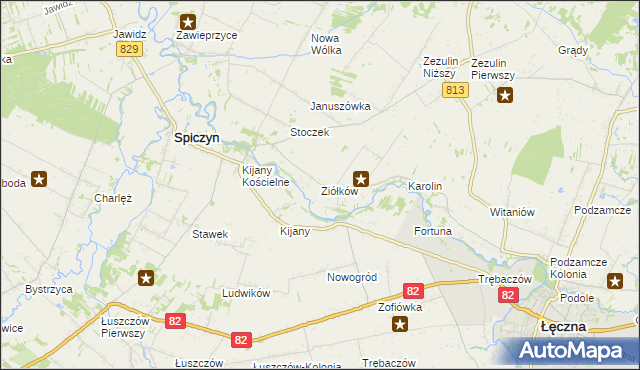 mapa Ziółków, Ziółków na mapie Targeo