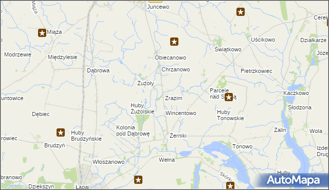 mapa Zrazim, Zrazim na mapie Targeo