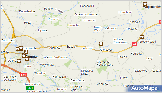 mapa Balbinów, Balbinów na mapie Targeo