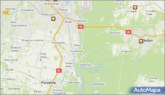 mapa Bloki Kolejowe, Bloki Kolejowe na mapie Targeo