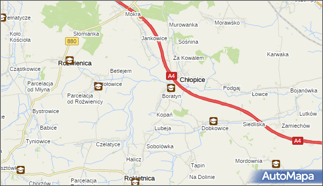 mapa Boratyn, Boratyn na mapie Targeo